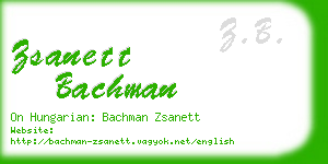 zsanett bachman business card